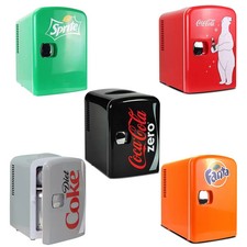 Coca Cola 4L Mini Fridge 6 Can Portable Cooler & Warmer in 5 Designs