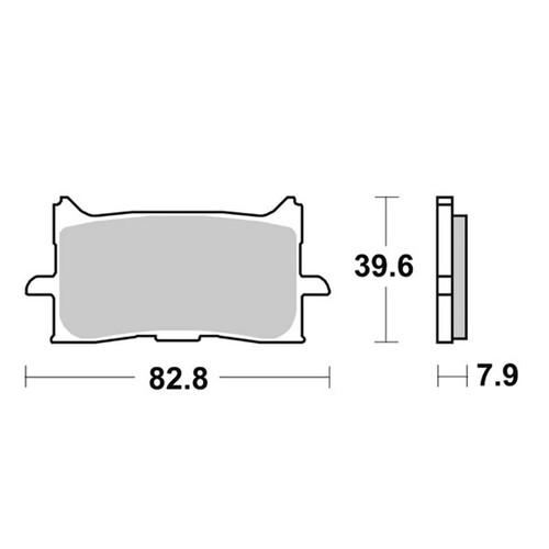 Front brake pads - pads, sbs