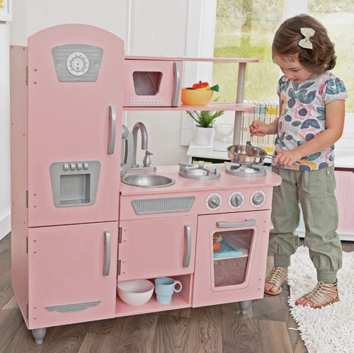 Kidkraft pink vintage wooden - pink,