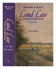 Maudsley, RONALD HARLING Maudsley and Burn's land law : cases and materials 1989