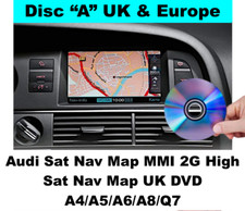 Audi Sat Nav Map MMI 2G High Map UK DVD A4/A5/A6/A8/Q7 - UK & Europe 2019 disc A