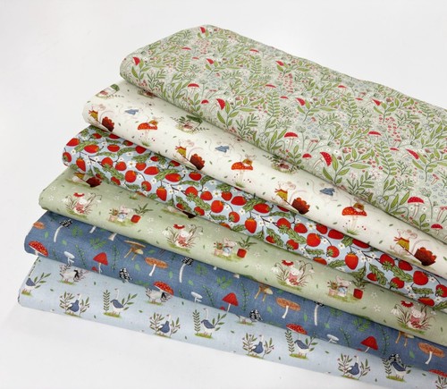 Whimsical fields cotton fabric - cotton,
