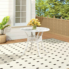 Large 91cm Cast Aluminium Garden Outdoor Table Bistro Dining Tables Parasol Hole