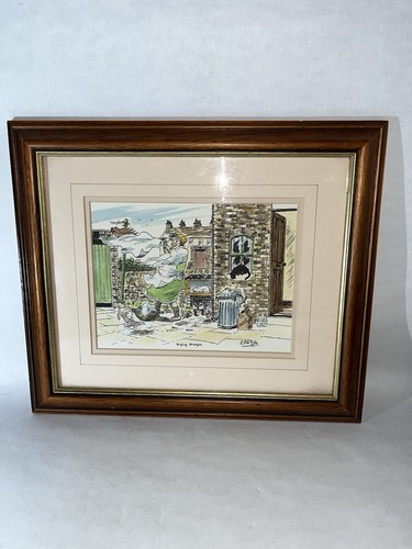 Vintage wooden picture - frame, &