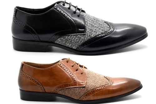Mens faux leather tweed - mens,