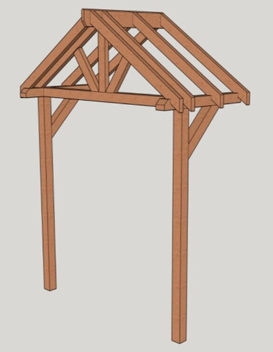 Wooden porch canopy - wooden,