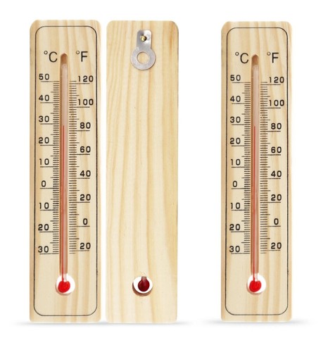 Wooden wall thermometer - 2x,