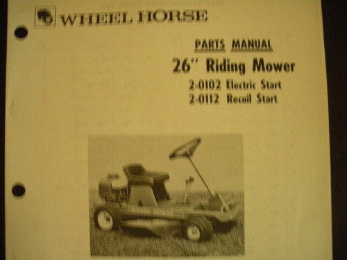 Wheel horse riding mower - horse,