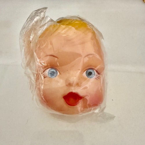 Vintage doll face blue eye - blue,