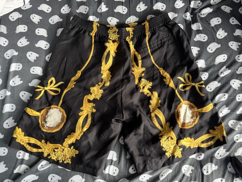 Versace medusa silk shorts - silk,