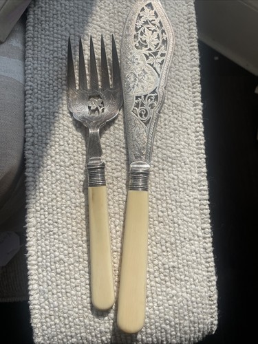 Victorian silver and bone