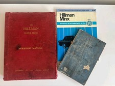 HILLMAN SUPER MINX MK1 - 2  - 3  WORKSHOP MANUAL & Imp & RAC Minx Manual Hillman