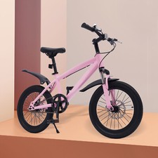 18 Inch Kids Bike Girl Pink Bicycle Children Cycling Adjustable Seat Height