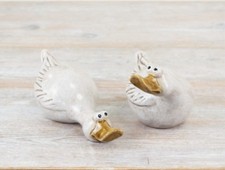 SET OF 2 DUCKS Rustic Ceramic