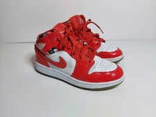 ✅Nike Air Jordan 1 Barcelona sweater mid top 100% Authentic ✅UK 4 US 4.5Y Red 