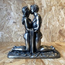 Crosa Figurine Embracing Lovers Erotic Nude Bronze Effect Statue 2002