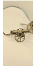 Vintage Antique Solid ornamental BRASS gun cannon metal army war canon 9" inches
