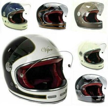 ViPER F656 RETRO VINTAGE FIBREGLASS FULL FACE MOTORCYCLE MOTORBIKE CRASH HELMET