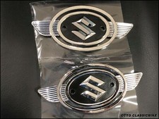 SUZUKI A50 AS50 1970-1974 70-74 BADGE EMBLEM FUEL GAS TANK // A Pair