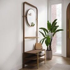 Dark Wood Hall Tree with