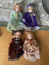 vintage Leonardo Collection miniature Porcelain dolls X4 Moving Arms And Legs VG