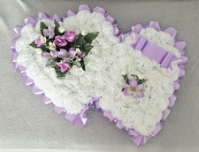 Double heart artificial - artificial, silk