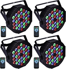 4-Pack DJ Disco Party Stage Light 36 LED RGB Flat Lights PAR Lighting *NEW*