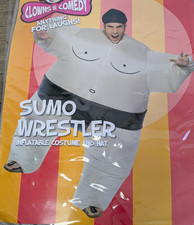 Adult Inflatable Sumo Wrestler Costume Fancy Dress Stag Party Funny One Size NOS