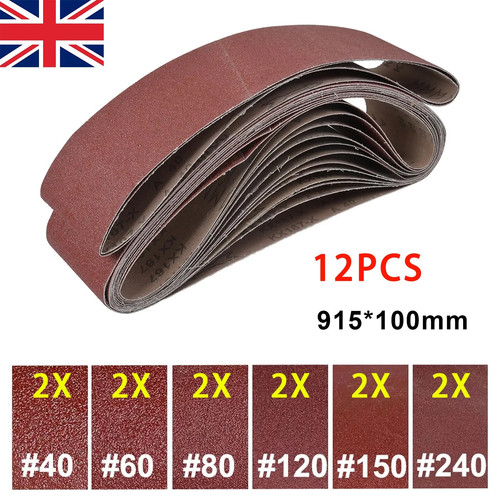 12pcs 100 915mm sanding - 100,