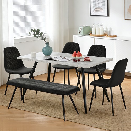 Marble effect dining table - marble,