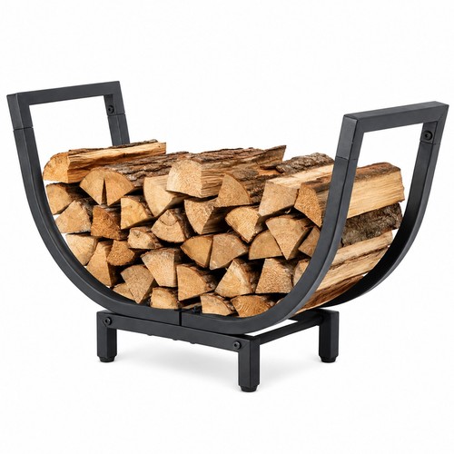 Firewood storage rack black - storage,