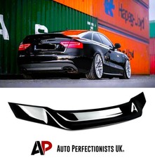 Audi A5 B8 8T Coupe Rear Gloss Black Ducktail Boot Spoiler Lip Wing Kit 2007-16