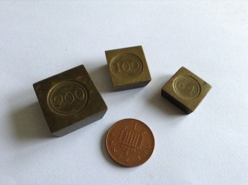 Three heavy brass - , postal