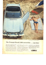 Triumph Herald 1200 convertable print ad, 1966, "Con brio!"