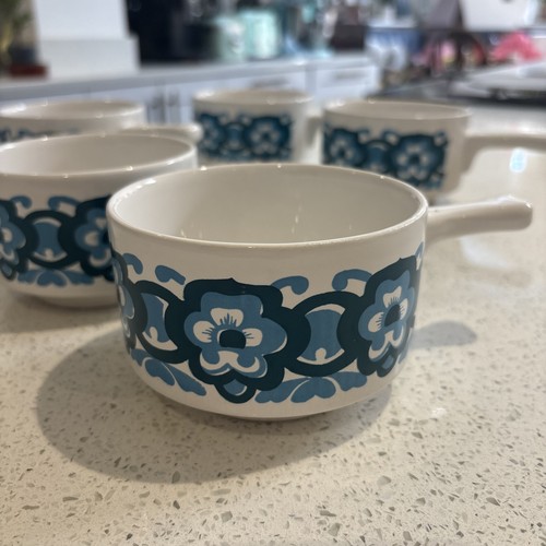 Vintage mcm staffordshire - vintage, blue