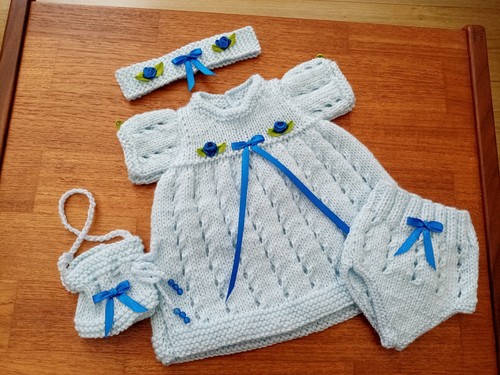 Hand knitted dolls clothes - knitted,