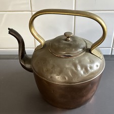 Vintage Antique J.S & S - Joseph Sankey - Copper Kettle Brass Handle Unpolished