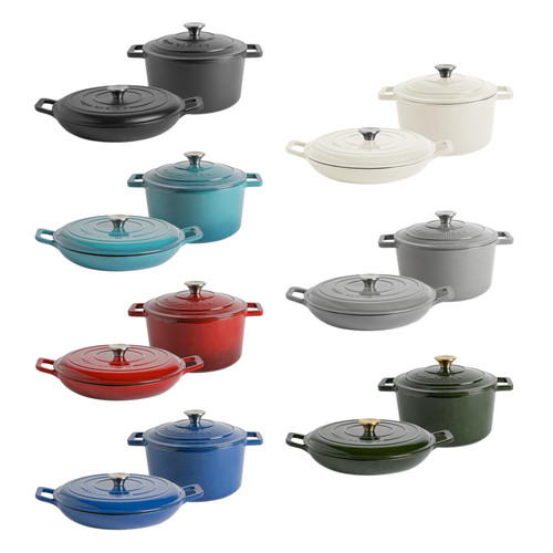 Piece cast iron - 2-piece, casserole