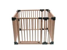 Safetots Play Den, Wooden Pen, 100cm x 100cm, Natural Wood, 76cm High