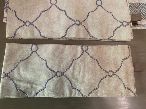 Pair linen blend kelim curtain - pair,