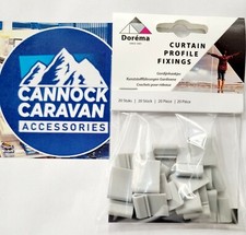 Dorema Awning Curtain Profile Fittings (Pack of 20) Caravan Spares  - 50313V