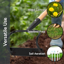 Hoe Swan Neck Cultivator Heavy-Duty Solid Steel Soil Digging Gardening Tool