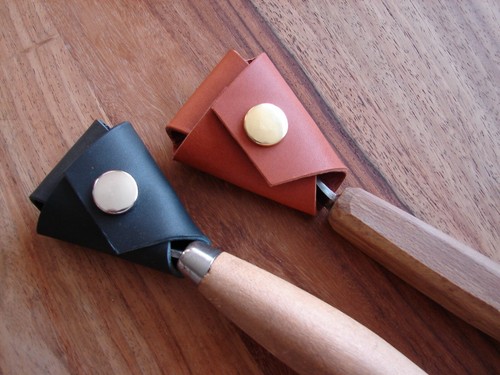 Leather spoon knife cover - ,
