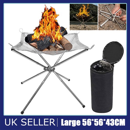 Folding portable fire pit mesh - folding,
