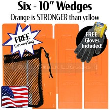 6 - 10" USA HARD logging Felling Bucking Tree Forestry Falling Spiked Wedges