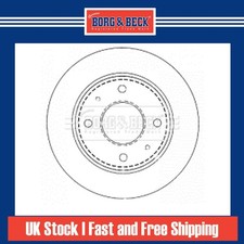 2x Brake Discs Solid For Mitsubishi Colt MK6 1.5 CZT Borg & Beck Rear 4605A076