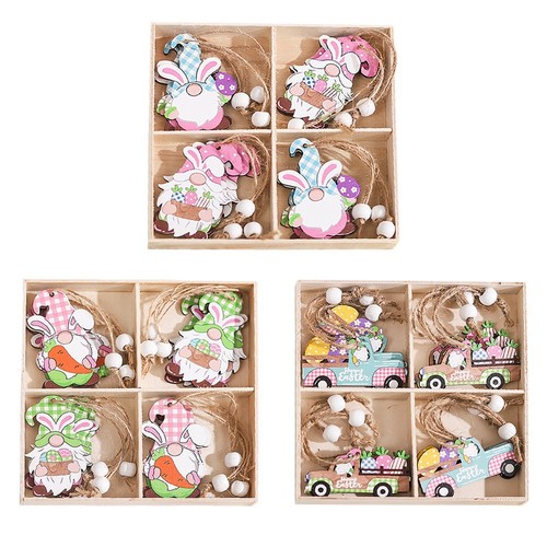 12pcs set easter - easter, wooden