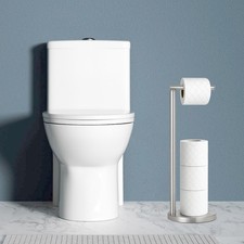 Toilet Roll Holder Free Standing Paper Stand with Freestanding Tissue Roll