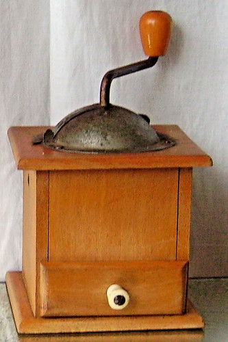 Coffee grinder vintage wooden - vintage,