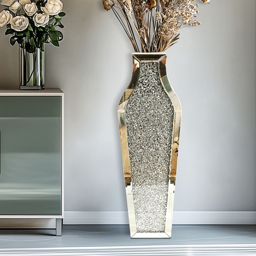 Mirrored tall vases floor - vases,